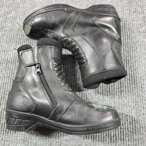 Sedici Riding Boots Womens Size 10 Black Leather Ankle Lined Padded Cushioned